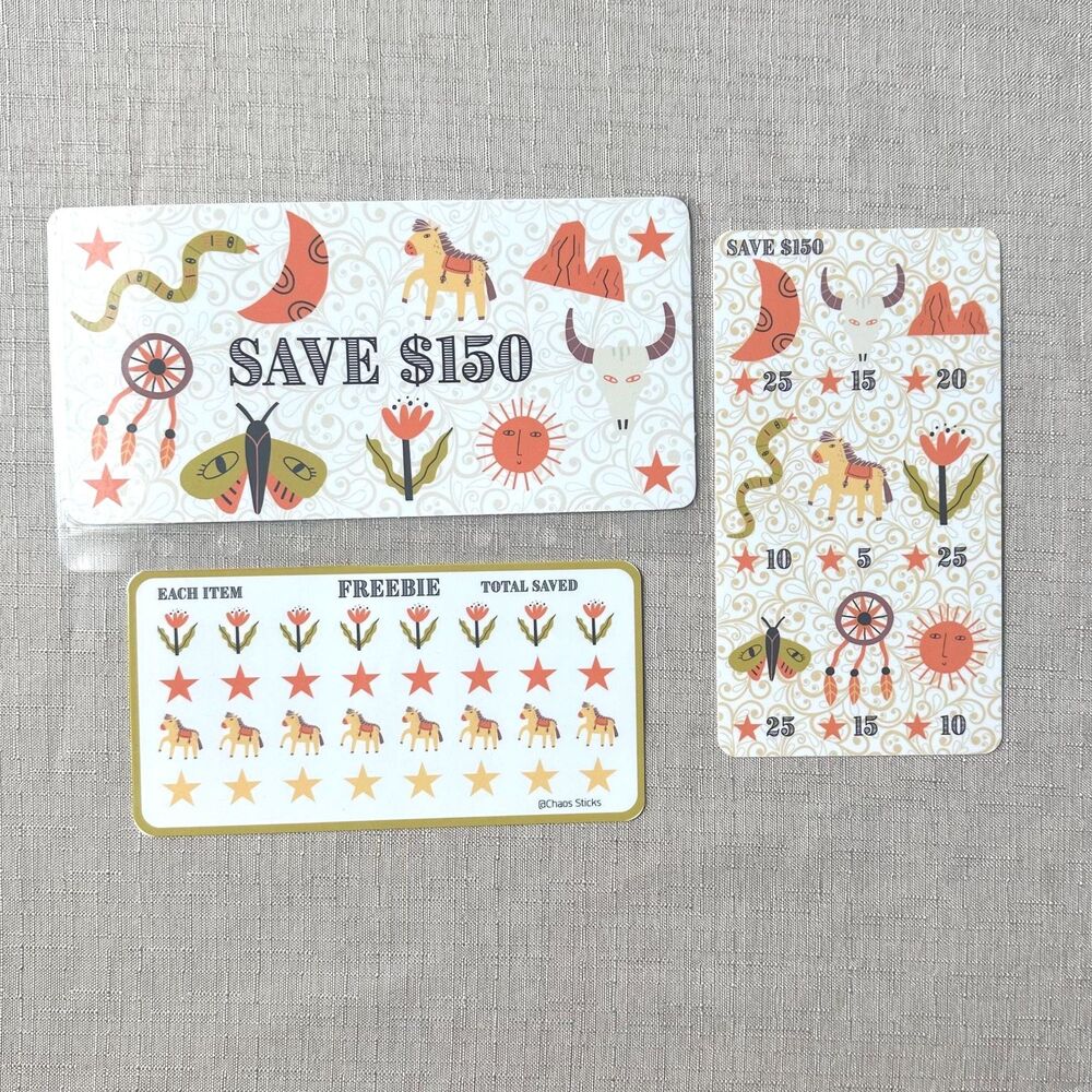 150 Western Savings Challenge | Cash Envelope Savings Tracker | A6 Budget Binder